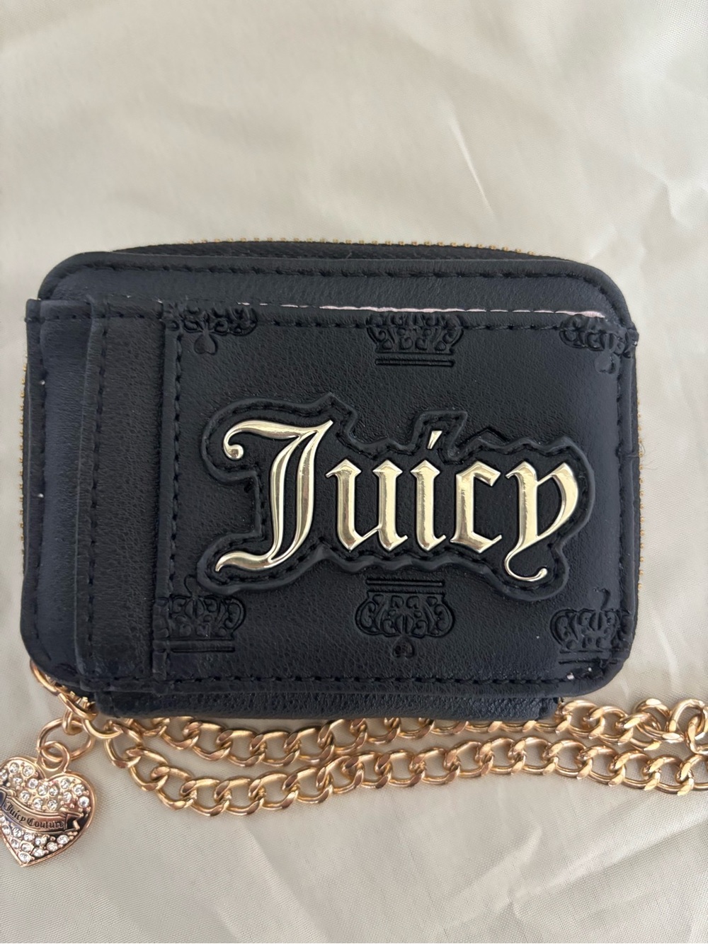 Juicy Couture Black Wallet with Gold Chain